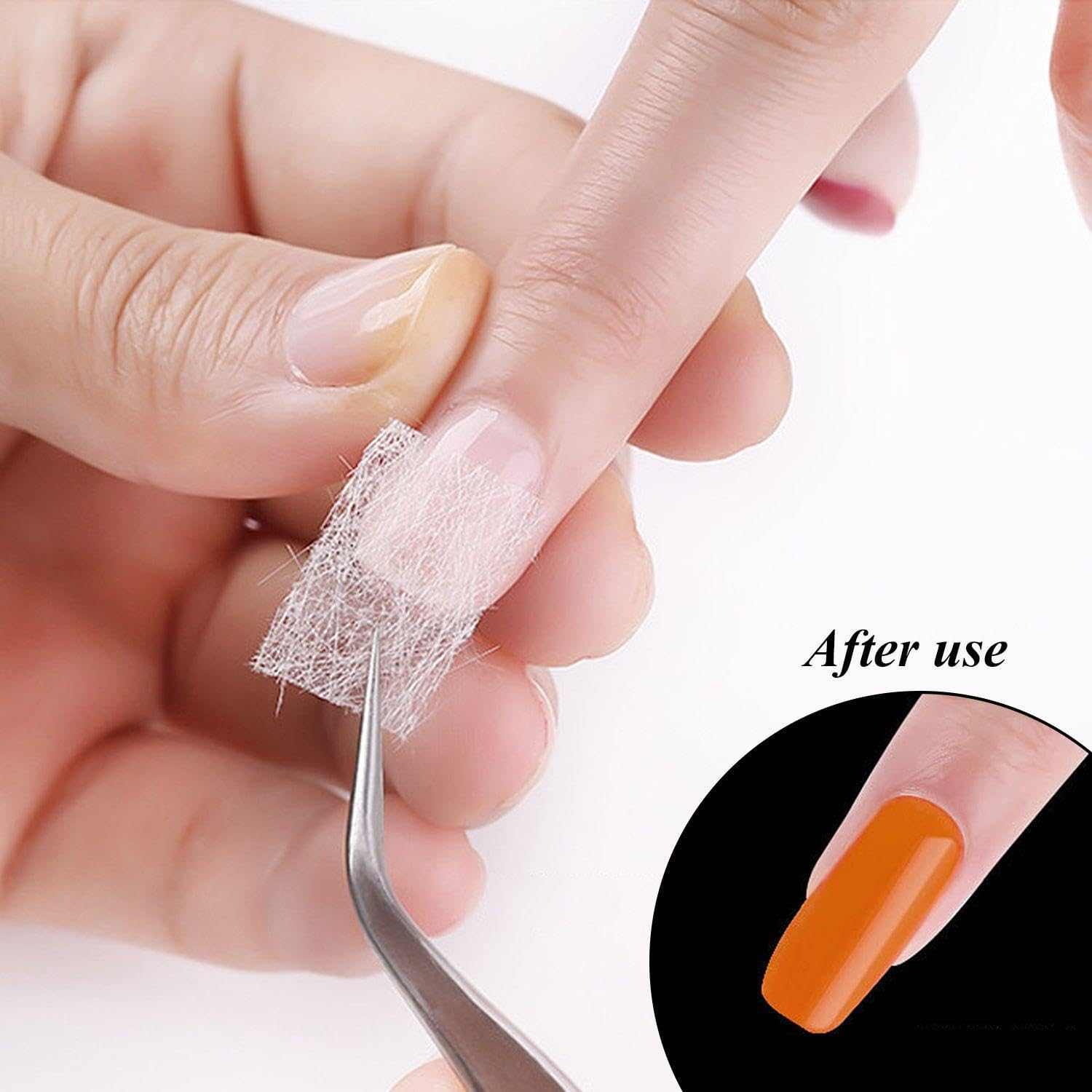 120 Pieces Nail Extensions, 1 Piece Elbow Tweezers, Nail Repair Tablets, Fiberglass Nail Extensions, Quick Nail Extensions, Manicure Tool Set image number 3