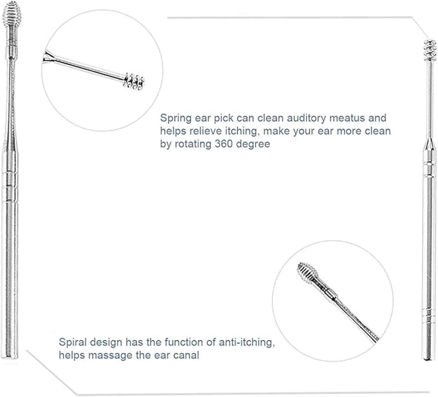 7 Pcs Ear Pick Earwax Removal Kit, Ear Cleansing Tool Set, Ear Curette Ear Wax Remover Tool with Cleaning Brush & Storage Box, Stainless Steel Ear Wax Remover Cleaner, Earpick Tool Set