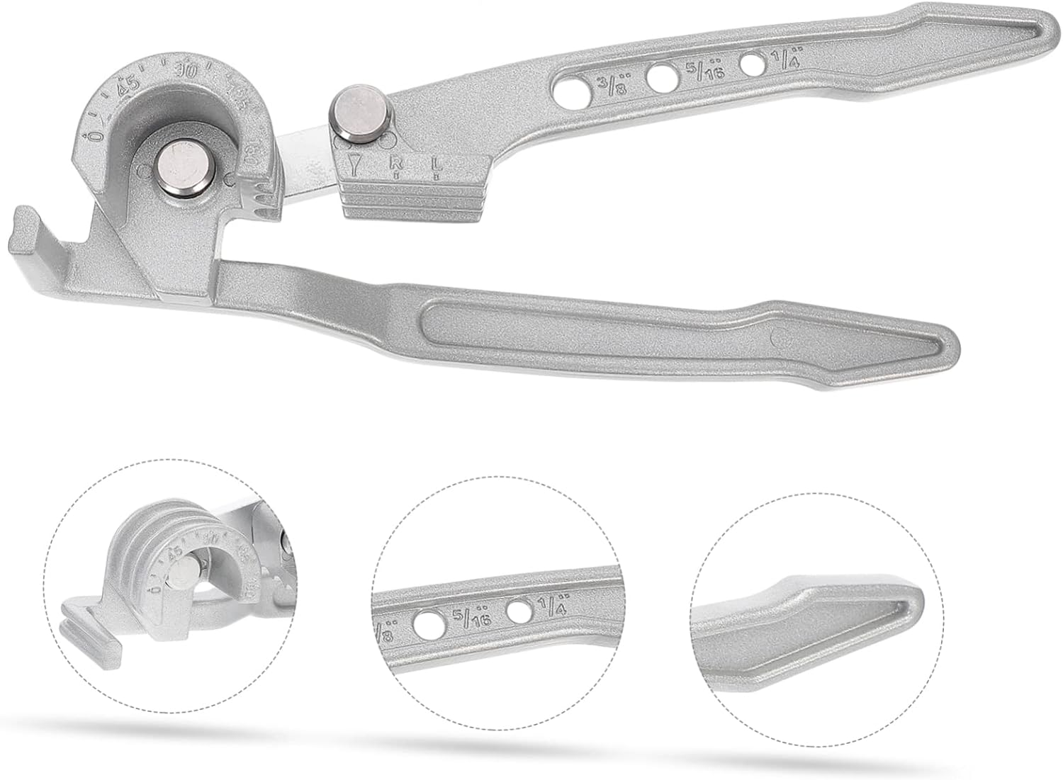 Jojofuny 180Degree Pipe Bender Tool Aluminum Steel Tube Bending Tool for Handheld Tubing Bender Use in Automotive Repair Workshops image number 6