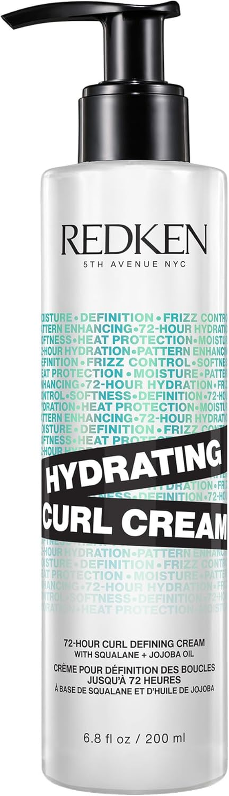 REDKEN Hydrating Curl Cream - 72-Hour Curl Definition, Heat Protection up to 450&deg;F, Silicone-Free & Paraben-Free