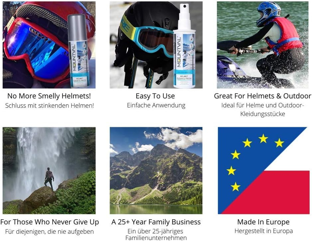 Helmet Clean & Fresh, Helmet Cleaner and Sanitiser, Dermatologically Tested, by Mountval image number 4