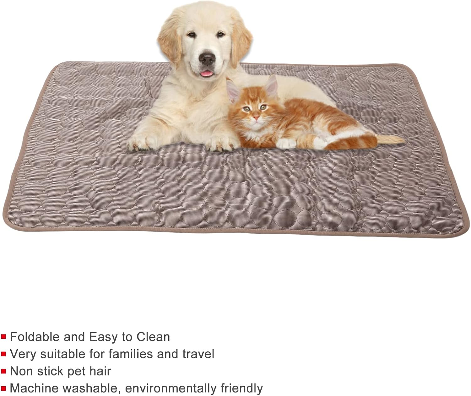 Pet Ice Pad - Foldable Double Sided Cooling Ice Silk Cloth Pad - Dog Self Cooling Mat Ice Silk Chill Pads - Breathable Heat Dissipation Pad for Indoor and Outdoor Car Seats (S) image number 2