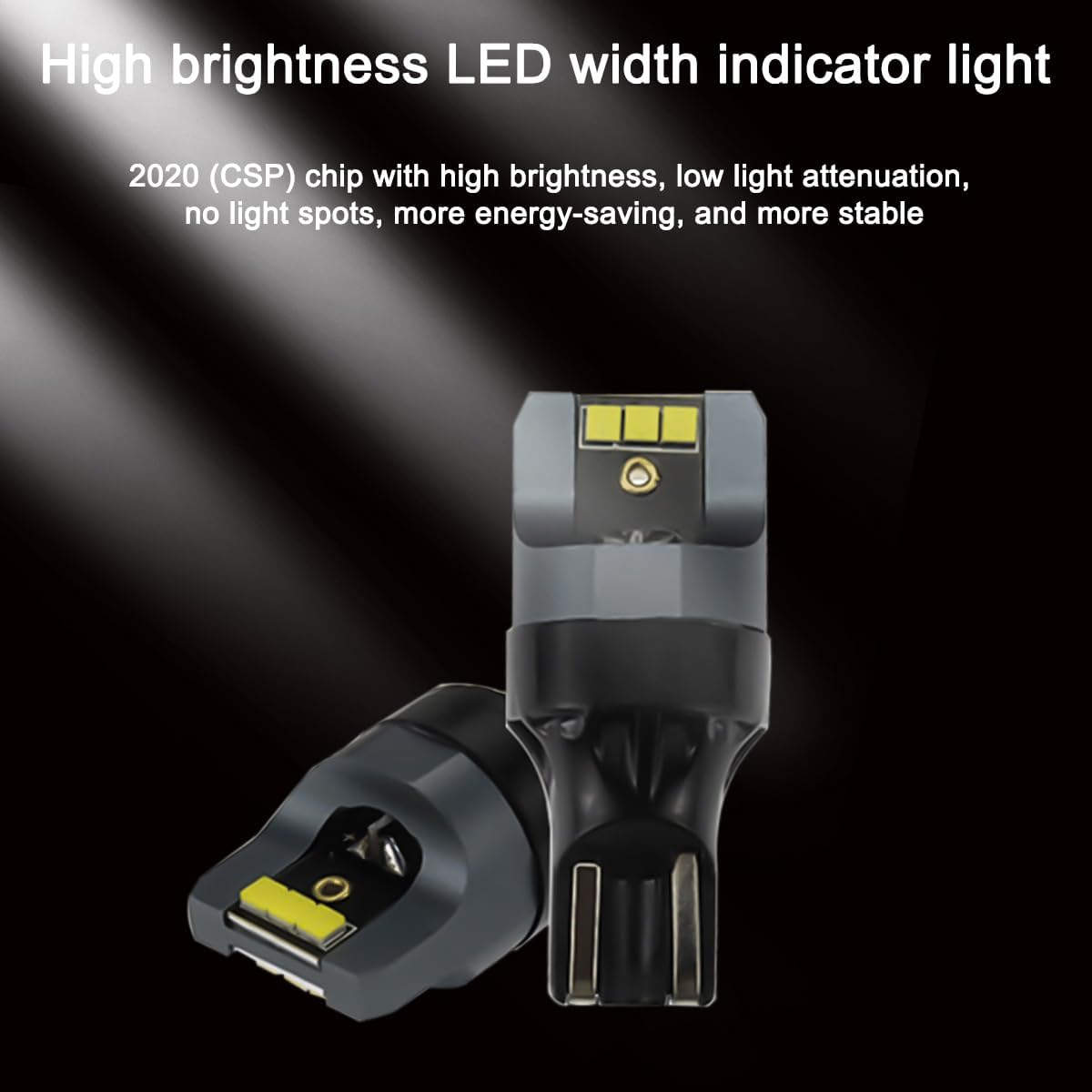 2PCS Car LED Bulb Backup Reverse Light, Auto T15-6SMD-2020 CSP 2-SMD T15 906 W5W T16 921 912 W16W Side Marker Cornering Trunk Light, Super Bright Mini Canbus Error Free（White） image number 3