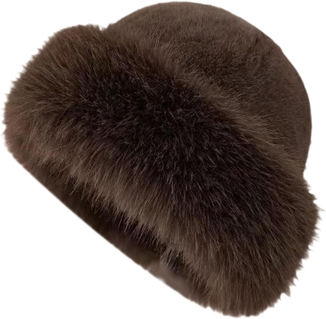 Kowaku Winter Faux Fur Hat Women Trendy Cossack Russian Hat for Camping Outdoor