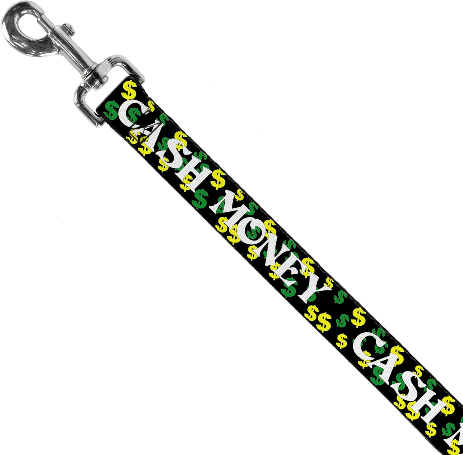Dog Leash Cash Money Dollar Black White Yellow Green 6 Feet Long 0.5 Inch Wide image number 5