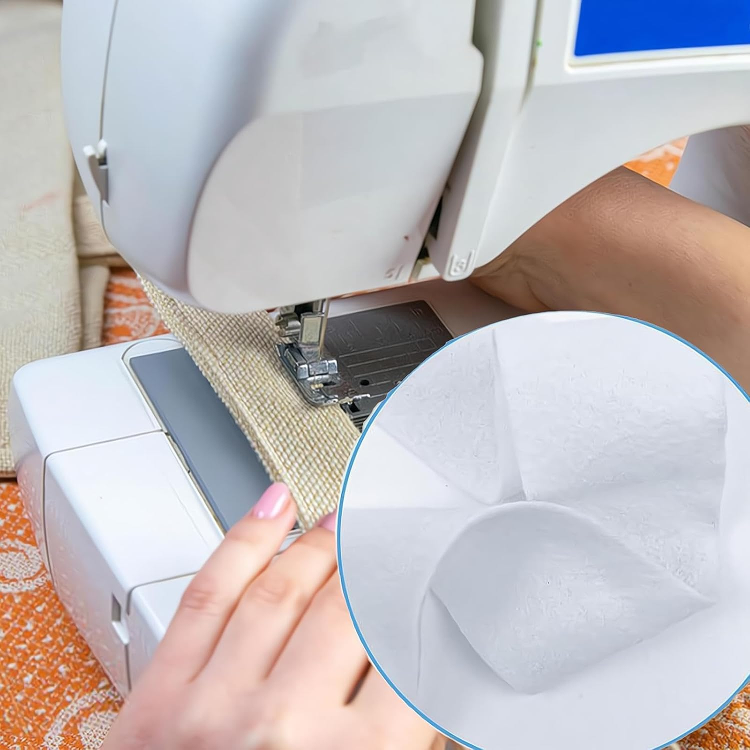 2 Roll 2 1/2 Inch Total 100 Yards Cotton Blend Fleece Batting Roll for Jelly Roll Rugs - Perfect for Throw, Braided Rugs image number 2