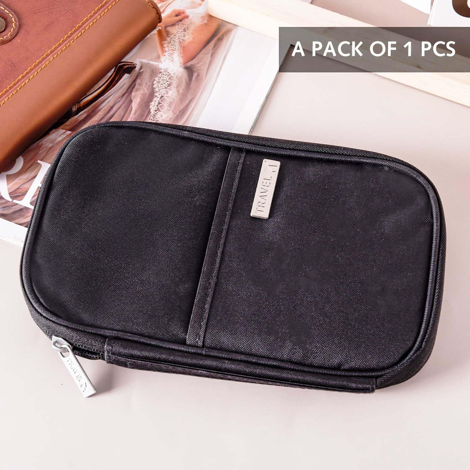 Luxiremi Passport Protective Case for Men and Women Travel Organiser Waterproof with RFID Blocker for Credit Cards, Tickets, ID and Travel Documents image number 5