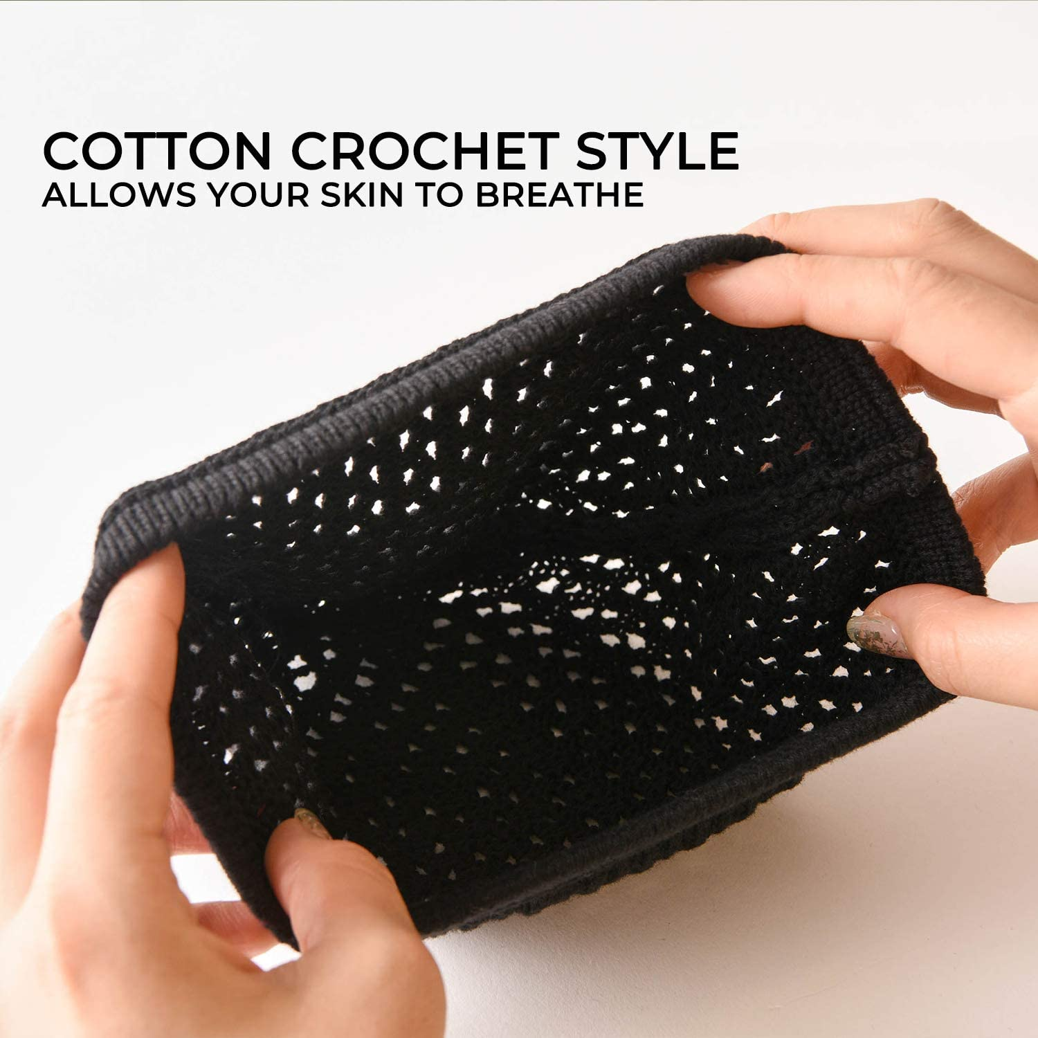 CHARM Knit Cotton Skull Cap Kufi - Mens Islam Prayer Hat Crochet Mesh Skully Beanie - Enge image number 7