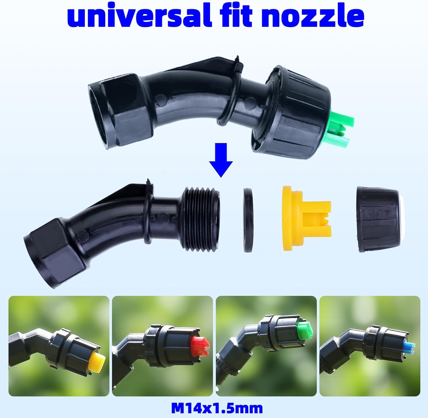 110&deg;Flat Fan Spray Nozzles, 7PCS 0.1&ndash;0.6Mm Sprayer Nozzle Tips, for the Replacement Boom Pump Sprayer Knapsack, Garden & Agricultural Tank Spraying Equipment image number 6