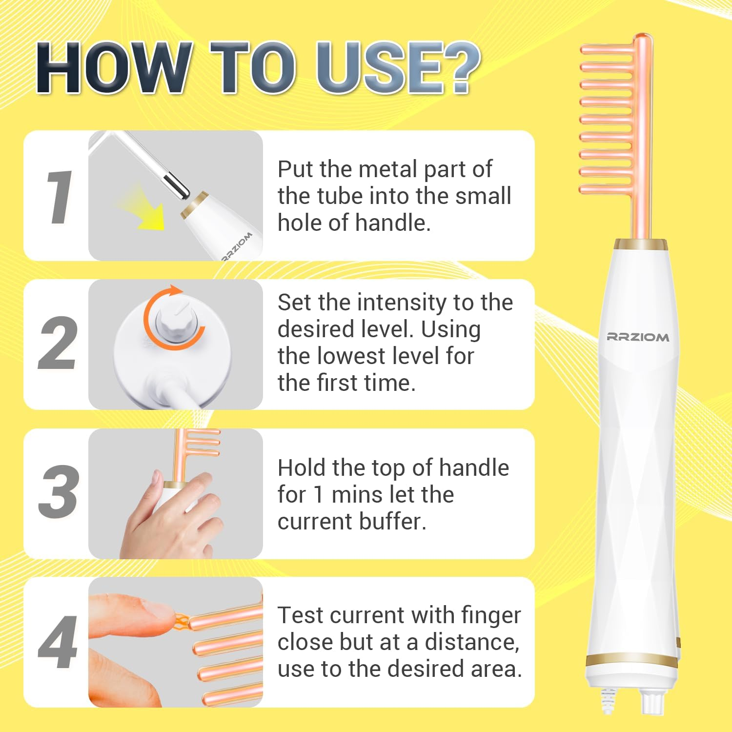 RRZIOM Electric Head Massager 2 in 1 Red Light Scalp Massager for Hair, Scalp, Face, Scalp Massage Brush Electric for Hair Growth, Portable Plug Design image number 5