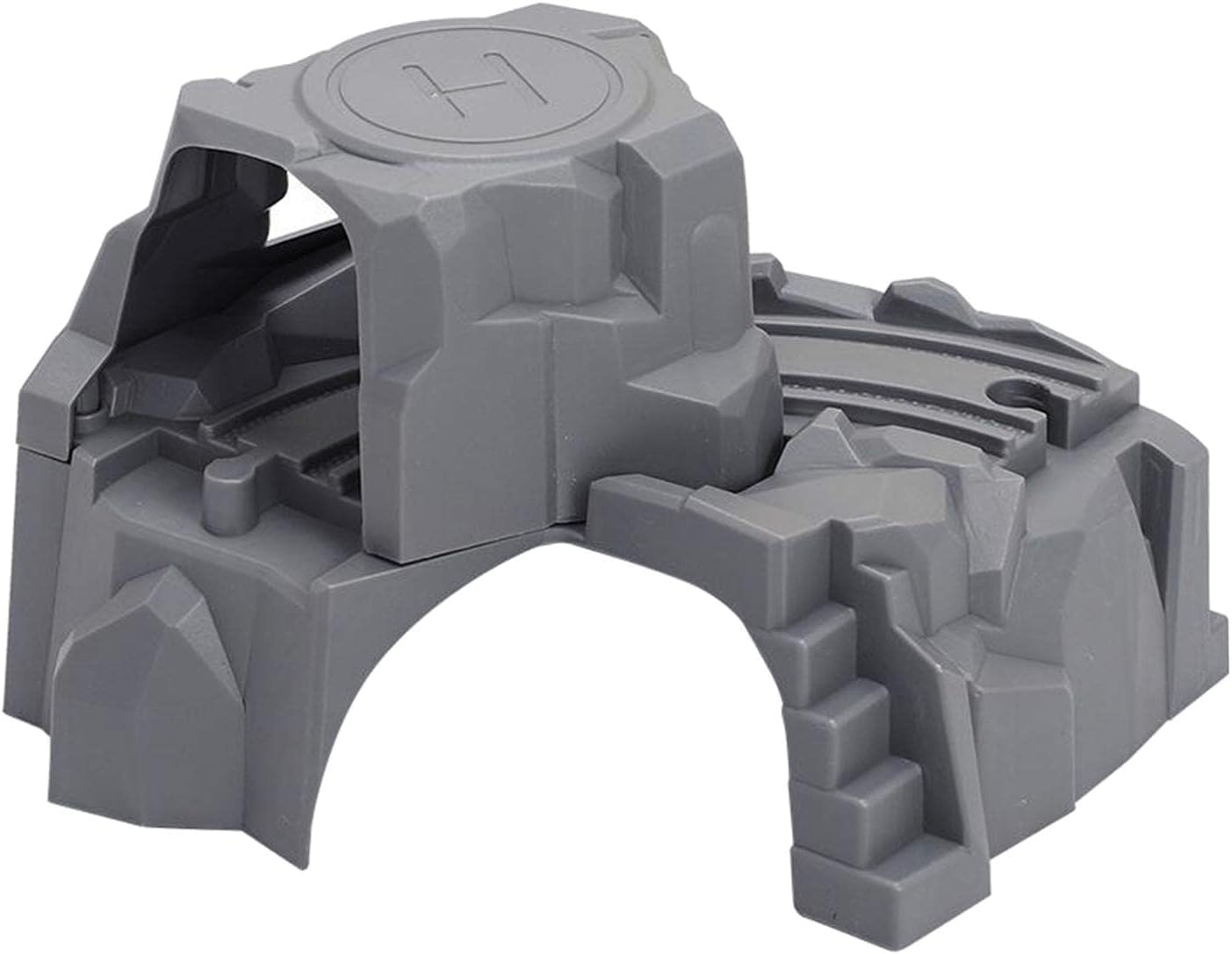 Plastic Grey Double Tunnel,Wooden Train Track Accessories, Toys image number 5