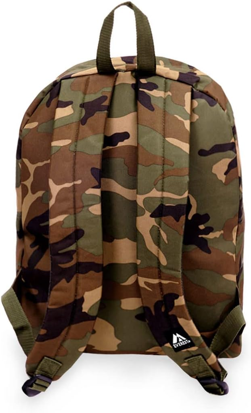 Everest Unisex Adults Classic Woodland Camo Backpack, Camouflage