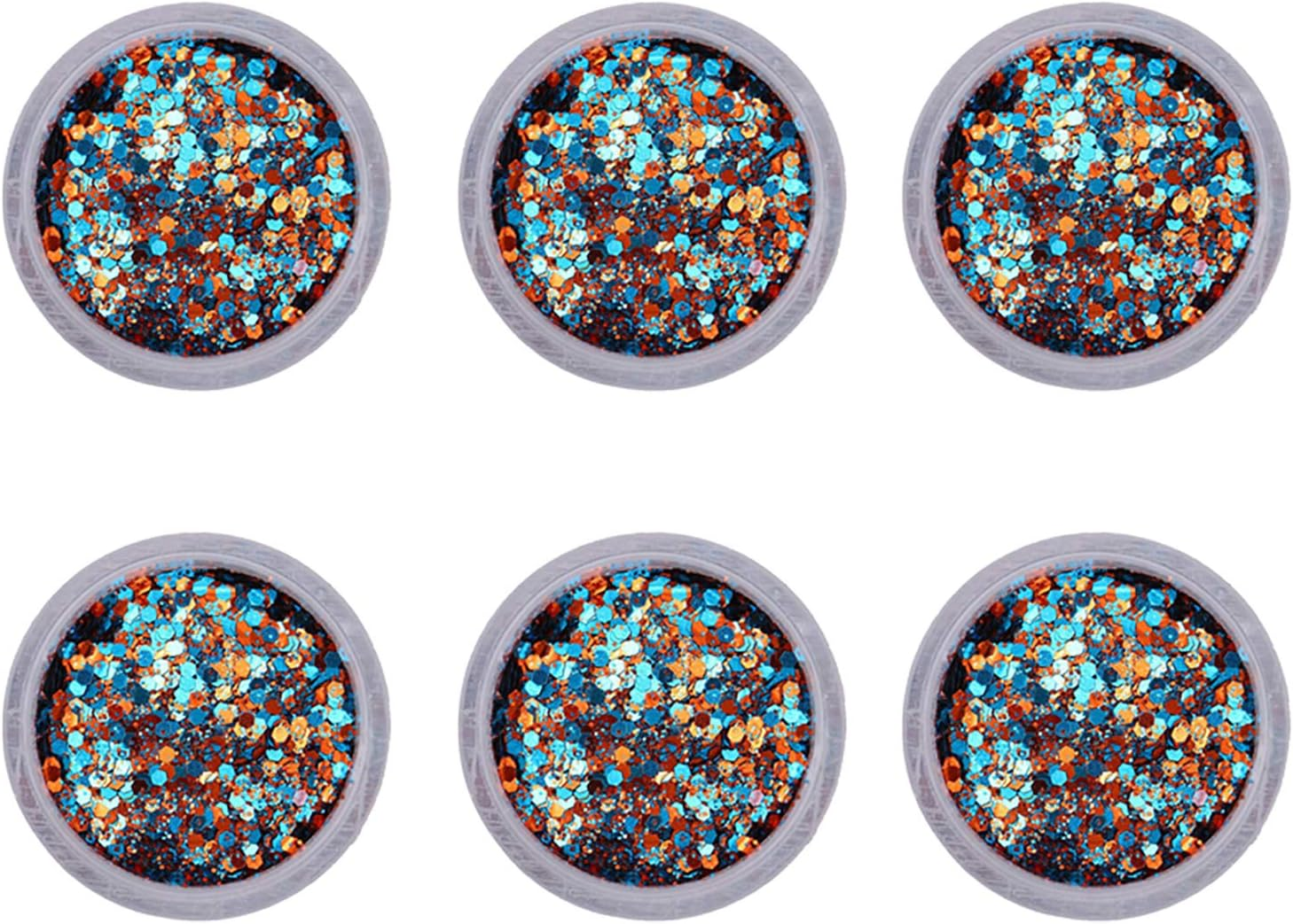 6 Boxes Festival Chunky Holographic Glitter Eye Gradient Glitter Nail Sequins image number 1