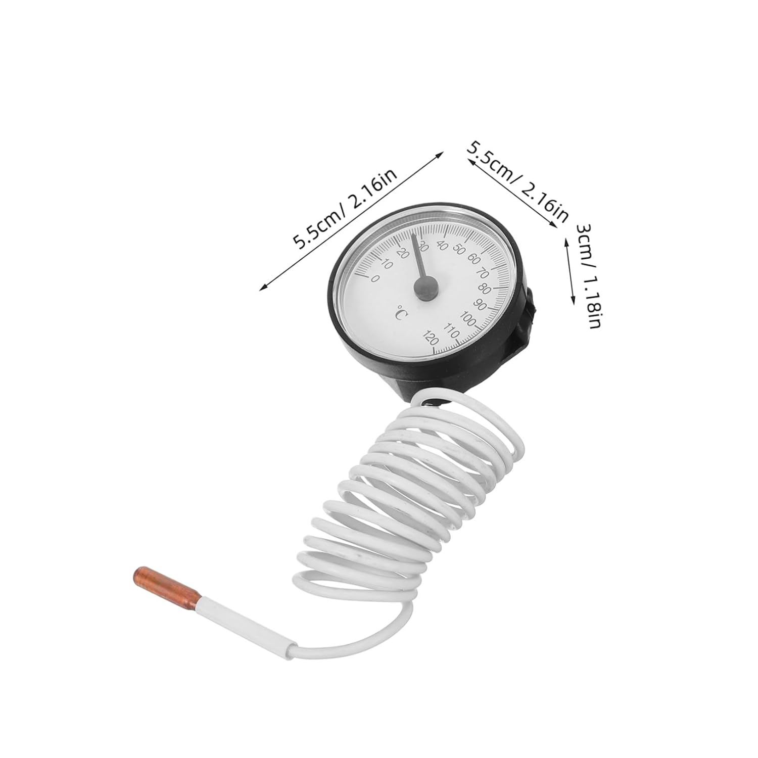 Kisangel High Precision Indoor Thermometer with Liquid Expansion Probe Portable Dial Temperature for Accurate Monitoring Lightweight and Easy to Carry for Home and Kitchen Use