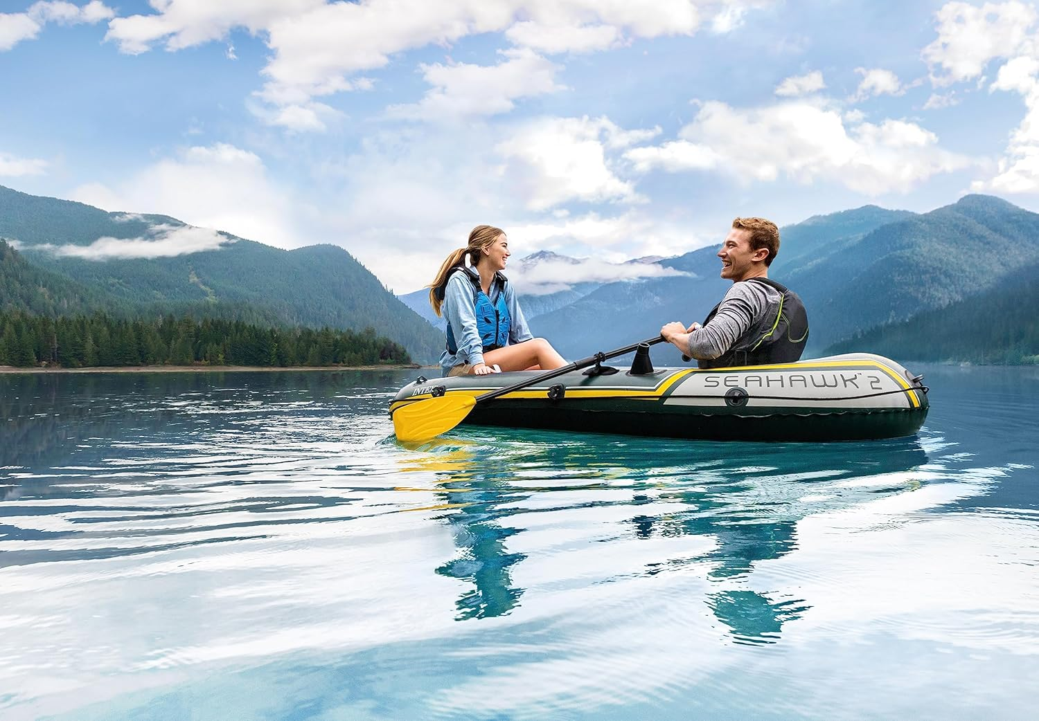 INTEX Seahawk Inflatable Boat Set image number 1