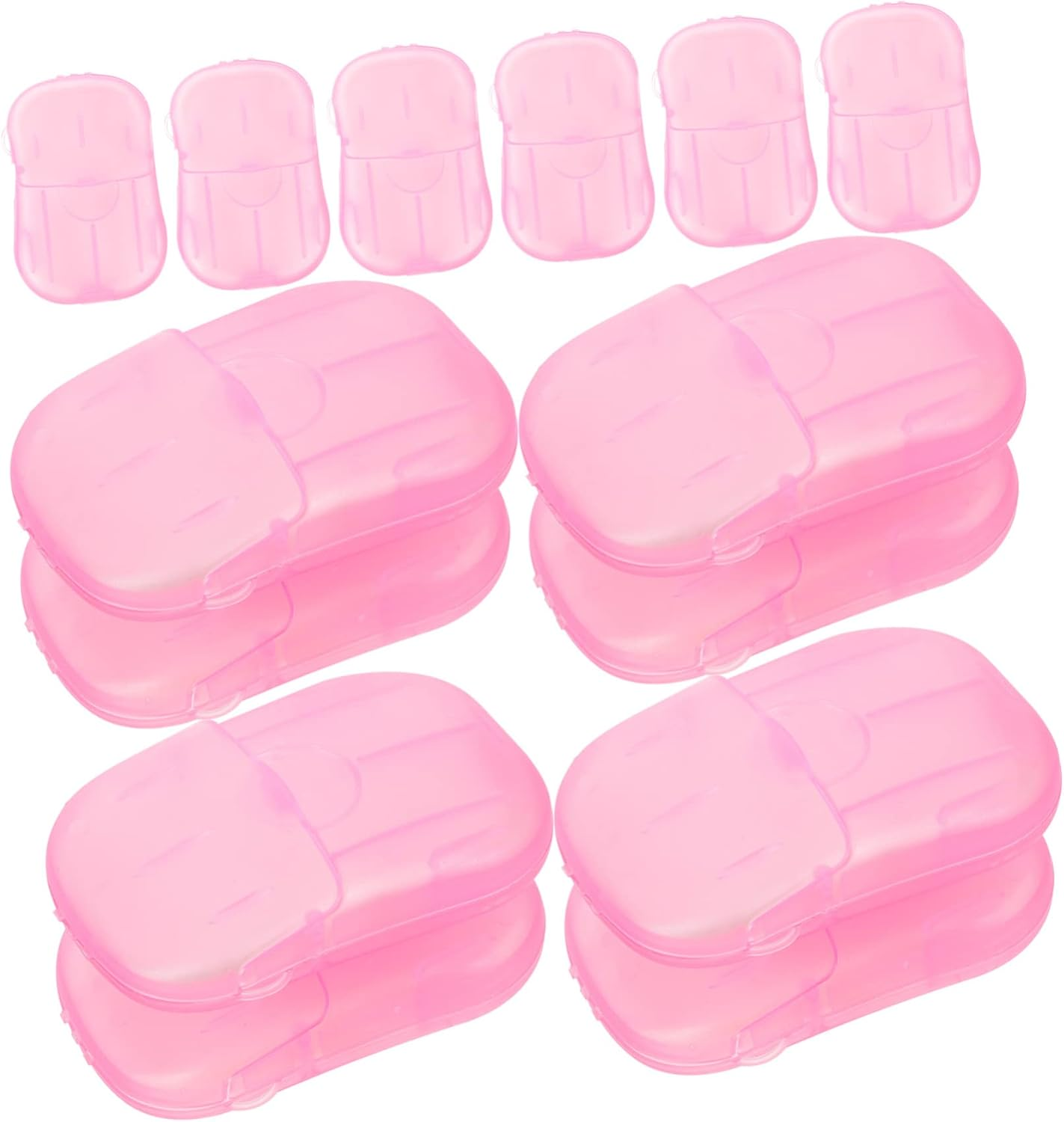 LOEFLIFA Portable Travel Soap Sheets for Boys and Girls 20-Pack Pink Outdoor Hand Washing Soap Slices for Camping and Travel image number 4