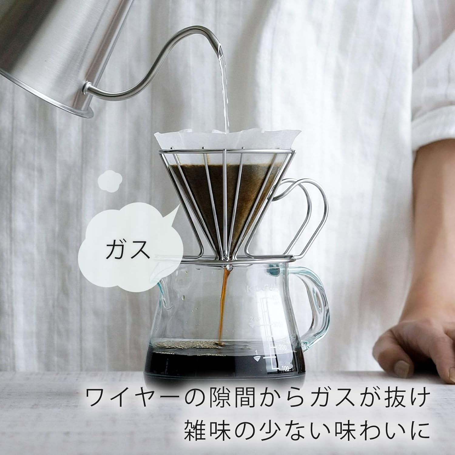 TOKYO MATCHA SELECTION - KOGU - Stainless Wire Coffee Dripper - 3 Size [Standard Ship by SAL: NO Tracking Number & Insurance] (S (1 Cup)) image number 5