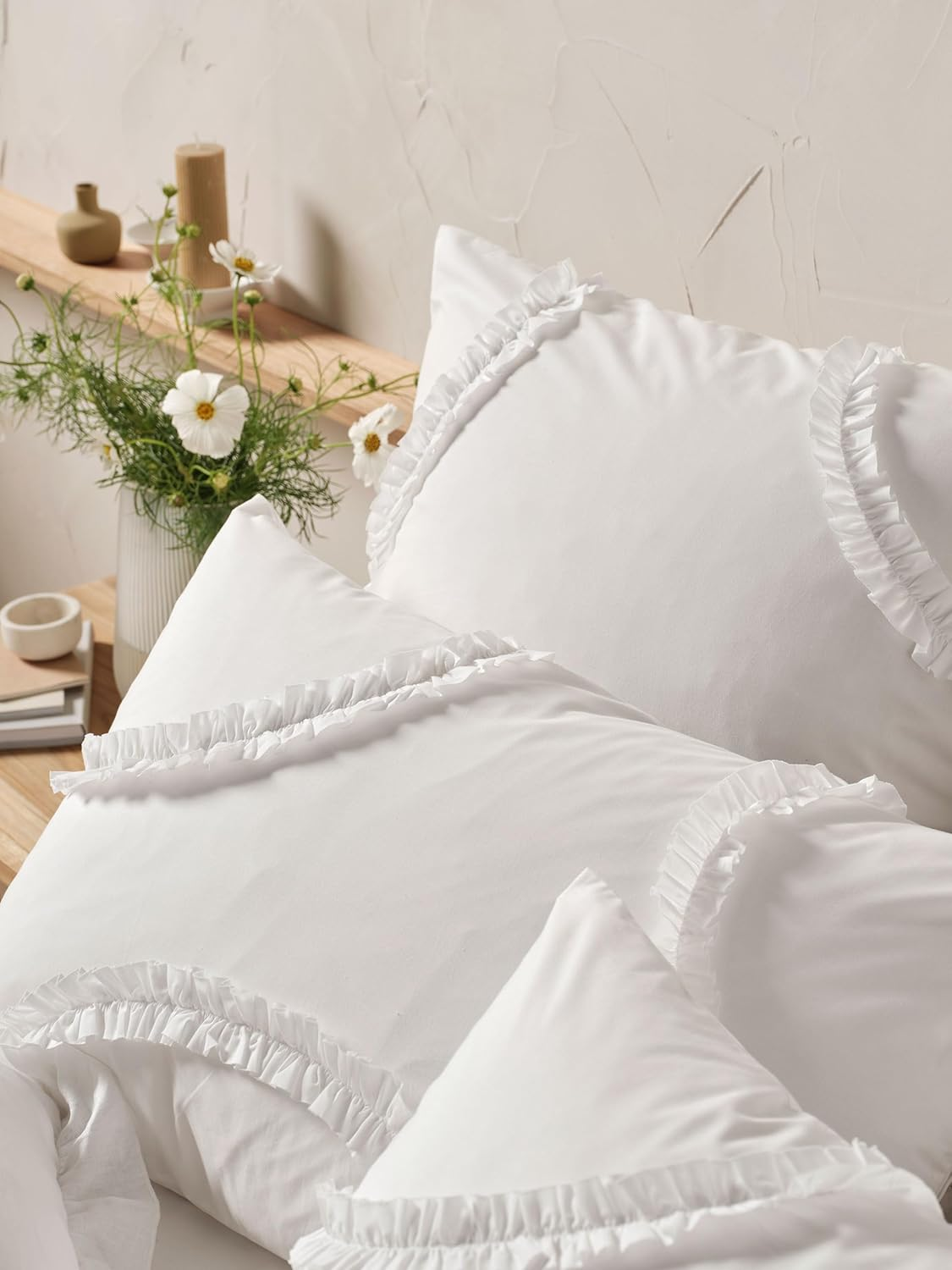 Linen House Gianna Quilt Cover Set, White, King - White image number 2