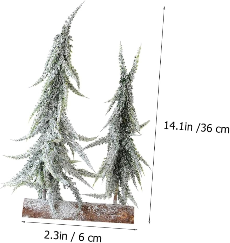 Mini Christmas Tree Snowing Tree Ornament Desktop Christmas Accessory for Home Office Tabletop Display image number 6