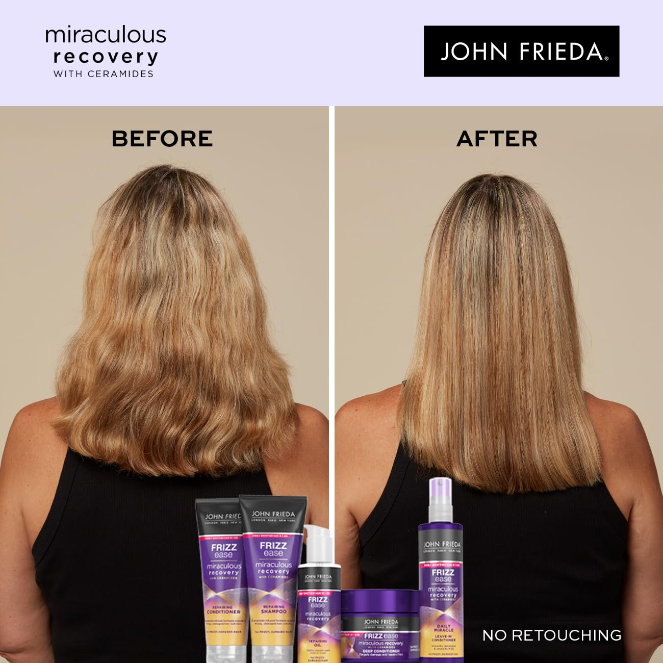 John Frieda Frizz Ease Miraculous Recovery Intensive Deep Conditoner Hair Mask 250Ml, White image number 4