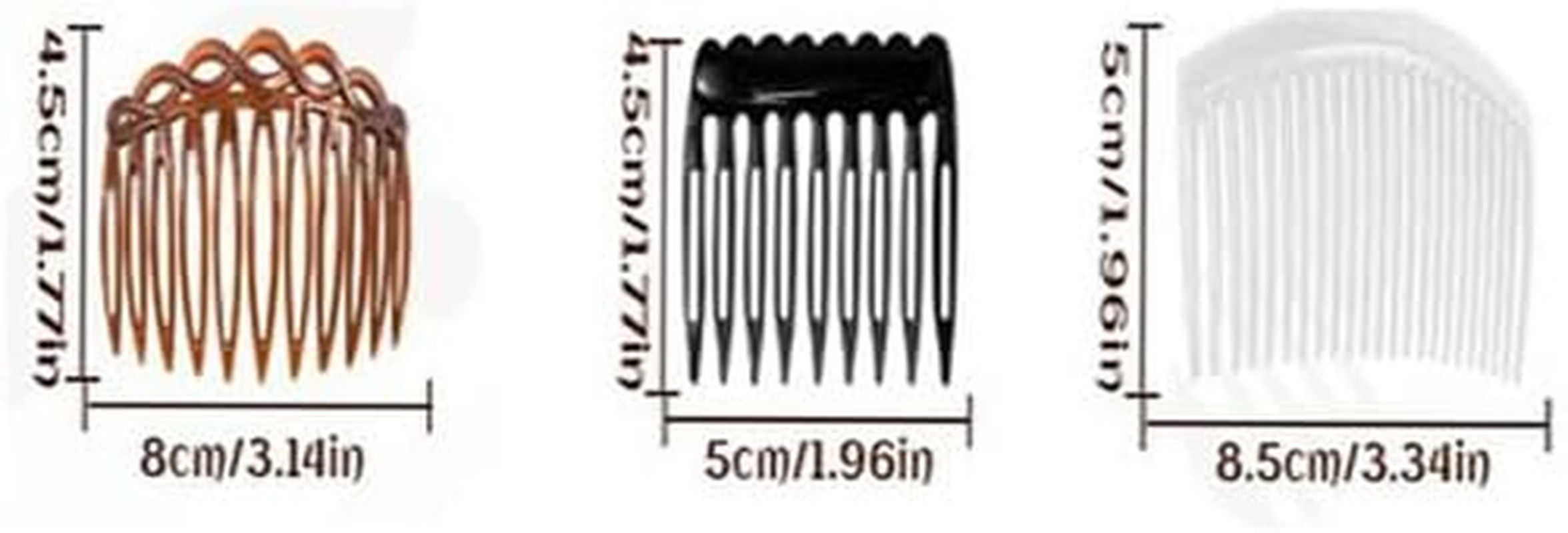 Limcryspp 12-Piece French Small Hair Comb, Plastic-Toothed Decorated Hair Clip for Women, Bridal Veil Accessory, Universal Style Comb for Thick and Thin Hair image number 6