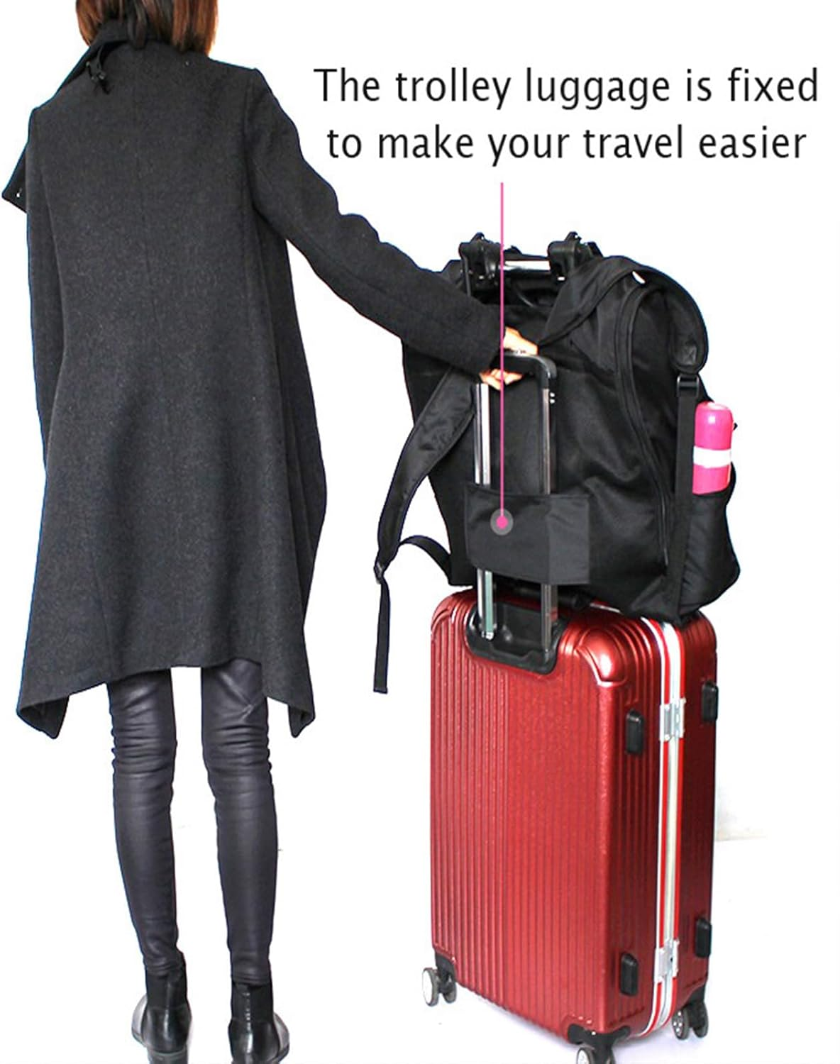 Stroller Storage Backpack, Carseat Ttravel Bag for Airplane,Portable Pram Bag Black, Stroller Accessories and Pram Travel Backpack image number 2