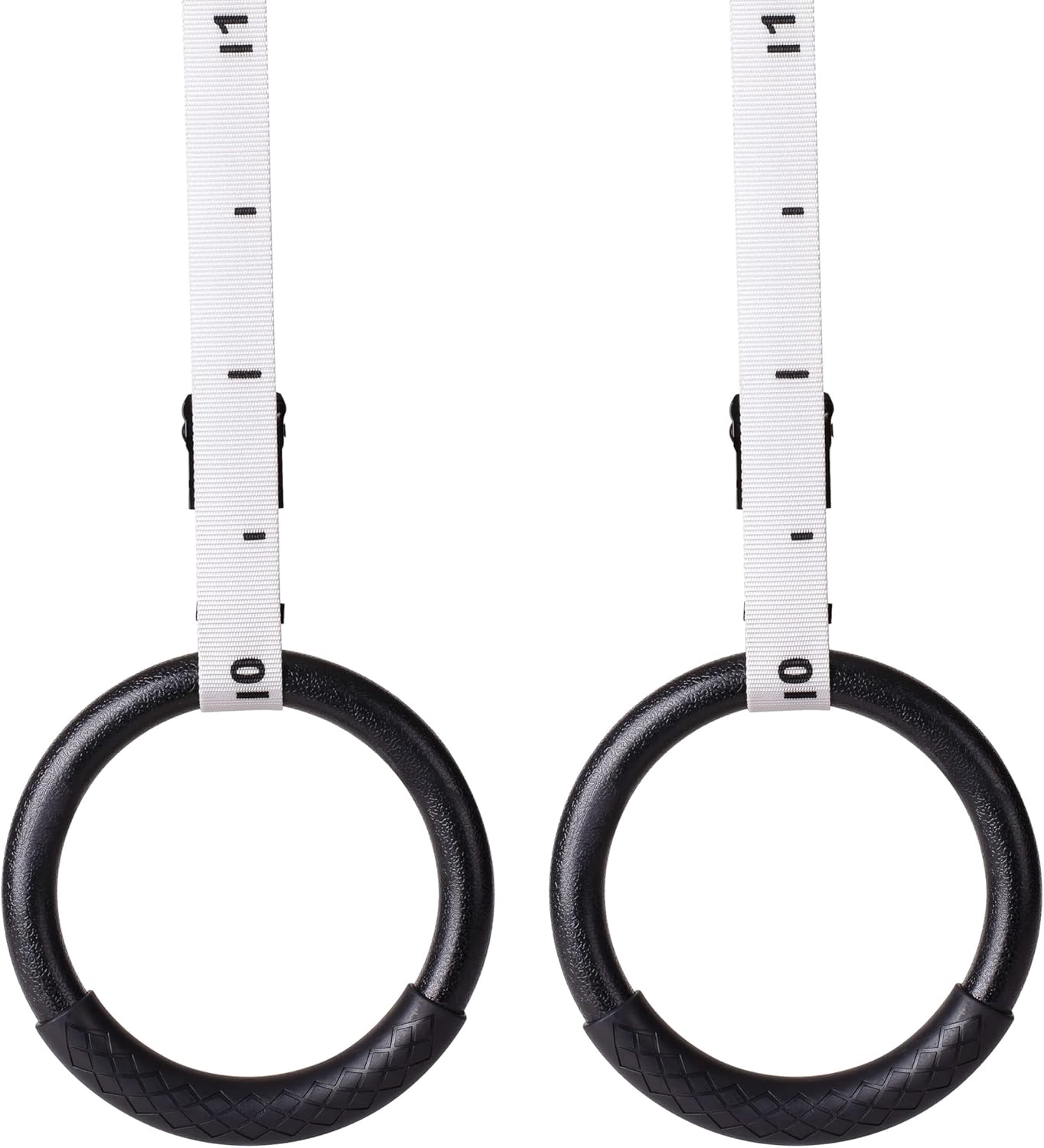 Outdoor Gymnastic Rings Premium with Grip Handle - Waterproof for outside Fitness & Calisthenics White image number 4