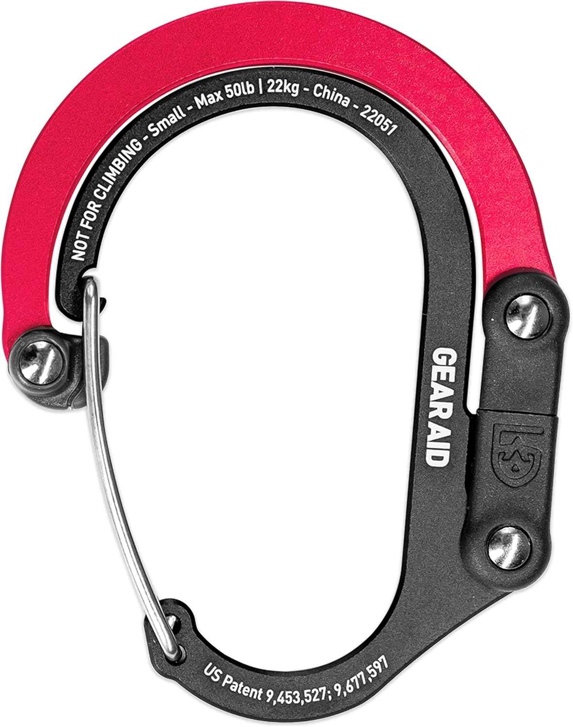 Gear AID HEROCLIP (Small) Carabiner Gear Clip and Hook, for Hanging Bags, Purses, Lanterns, Strollers, Tools, Helmets, Water Bottles, and More image number 1