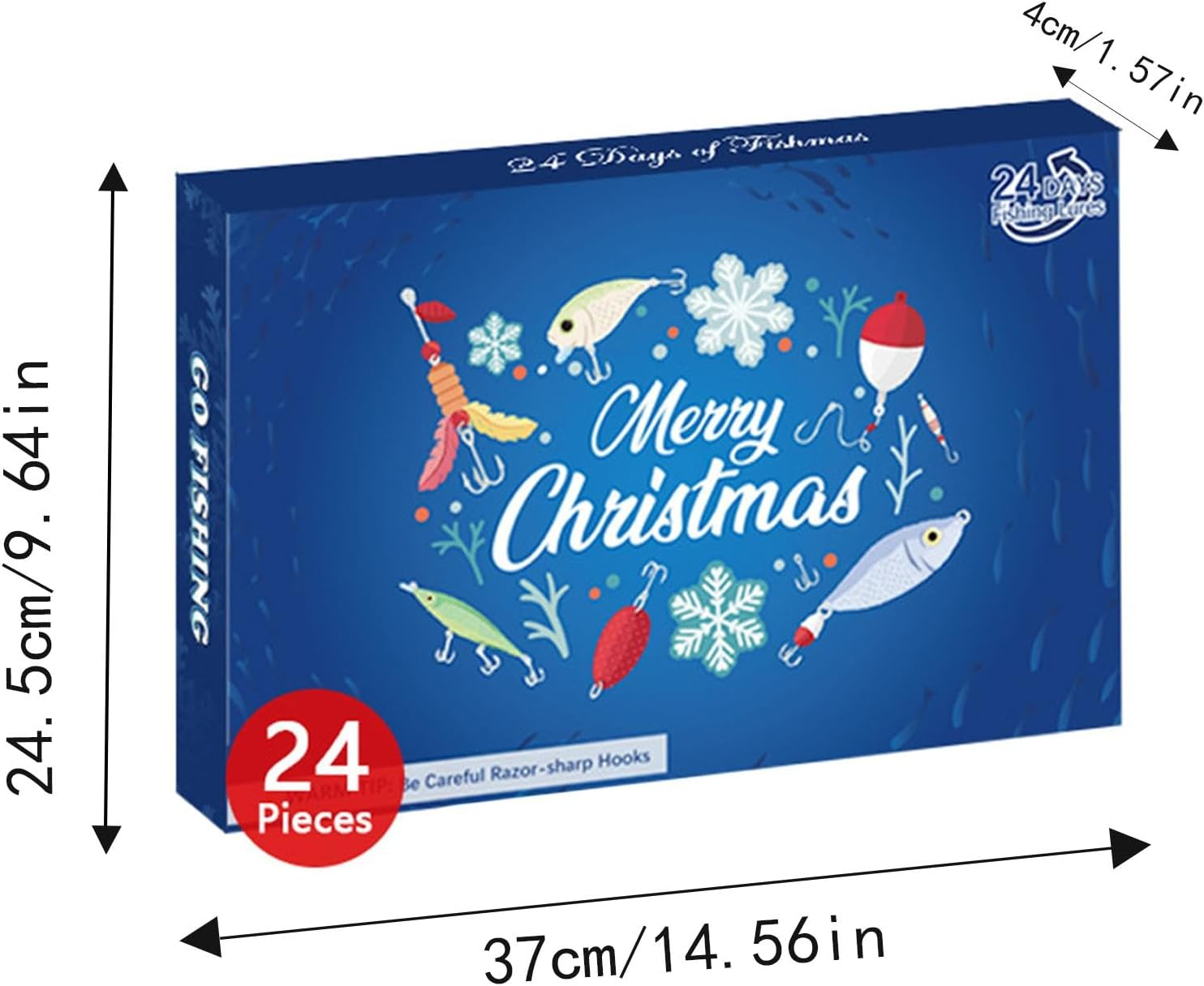 Fishing Lure Advent Calendar | Christmas Fishing Advent Calendar | 24 Days Christmas Countdown Calendar Fishing Lures Set | Fishing Tackle Advent Calendar 2024 for Men Teen Boys image number 6