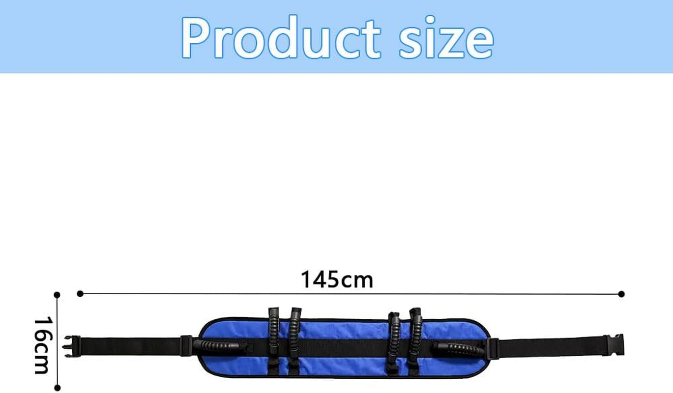 Gait Belt for Seniors with 6 Handles &ndash; Medical Transfer Belt with Quick Release Buckle, Non-Slip Safety Lift Belt for Elderly, Disabled, Bariatric, Physical Therapy, Patient Assist image number 4