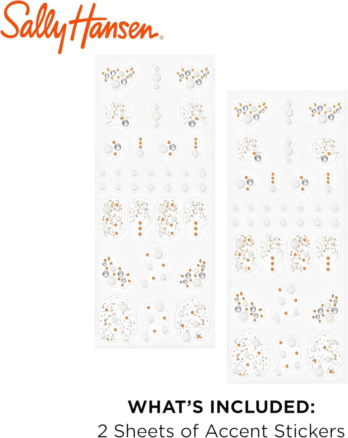 Sally Hansen Salon Effects Nail Accents, Bubbly & Pearls, Nail Art Decals, Easy to Use, No Commitment, Use on Nail Polish or Bare Nails, Mix and Match Styles