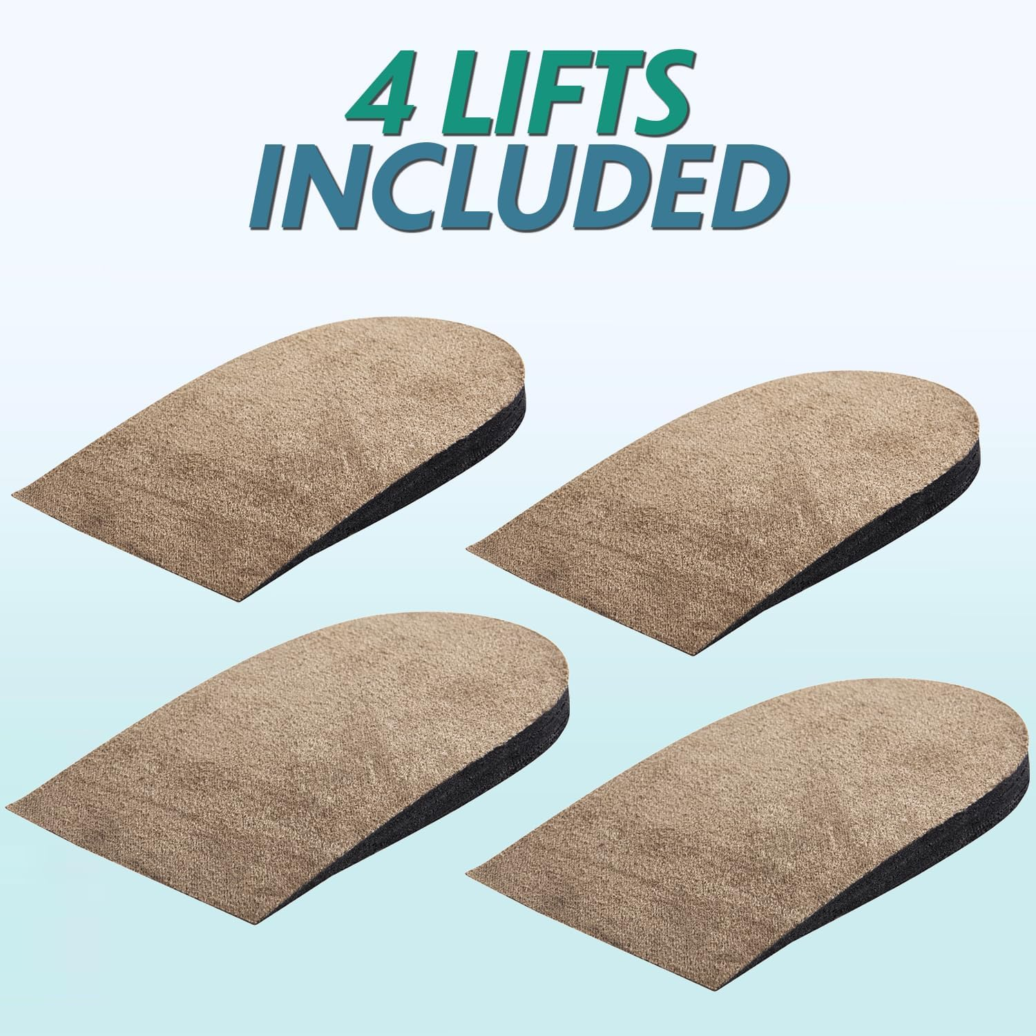 Heel Lifts for Women and Men Adjustable Shoe Lifts for Leg Length Discrepancy (Medium, 4, Count)