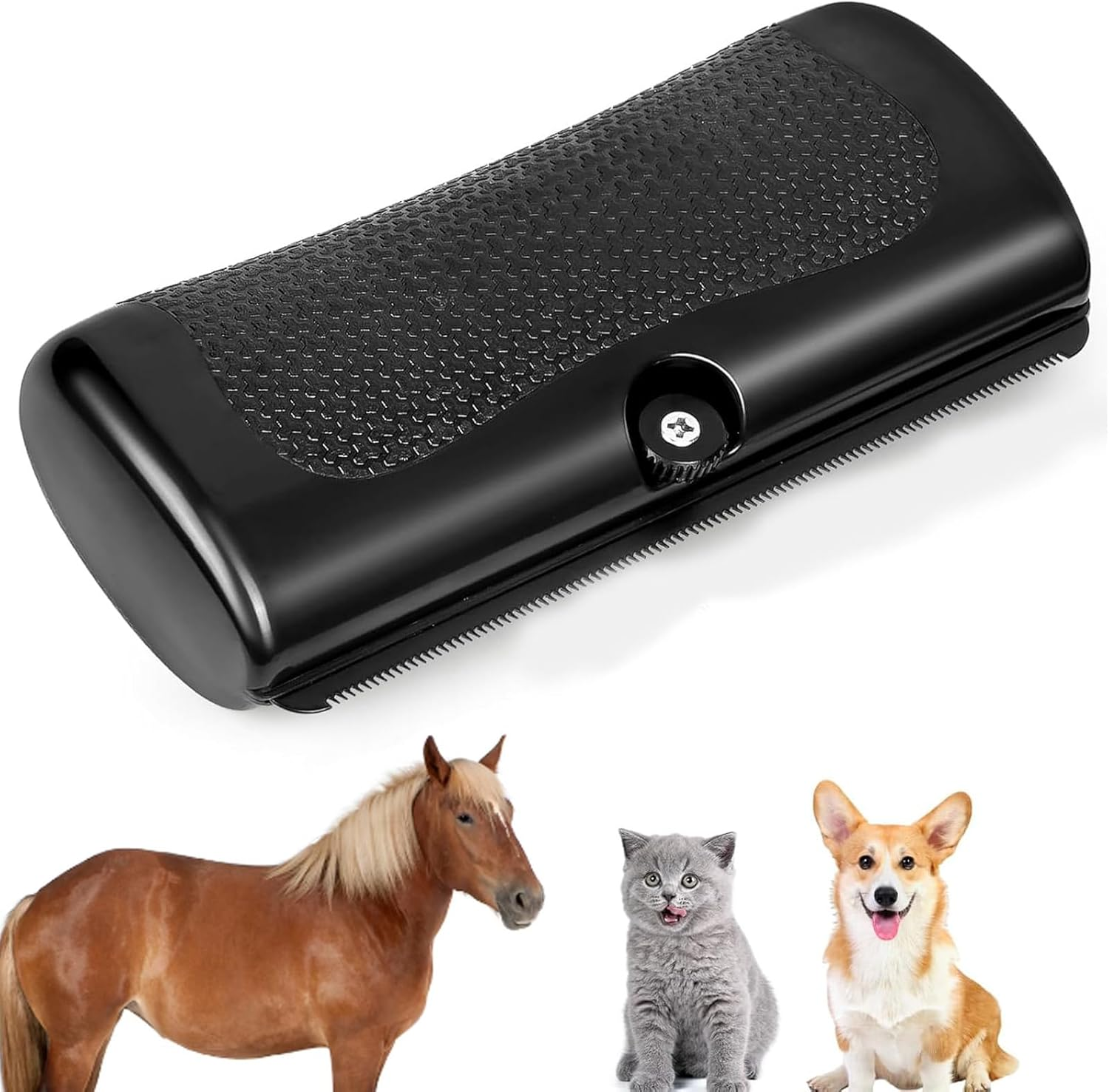 Grooming Deshedding Brush for Cats, Dogs and Horses, Hair and Fur Removal Tool image number 2