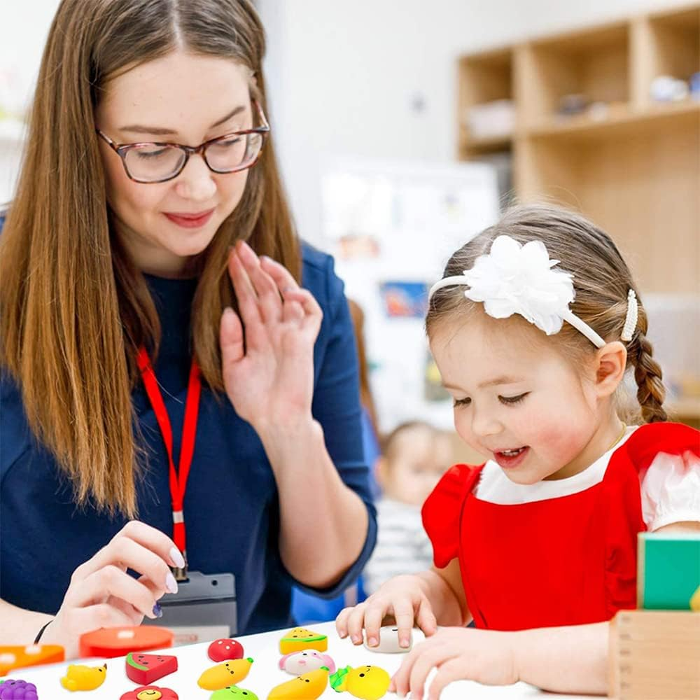 32Pcs Mochi Squishy Toys Set for Kids, Mini Squishies Kawaii Fruit Squeeze Toys Pack Cute Stress Relief Anxiety Toys for Boys Girls image number 4