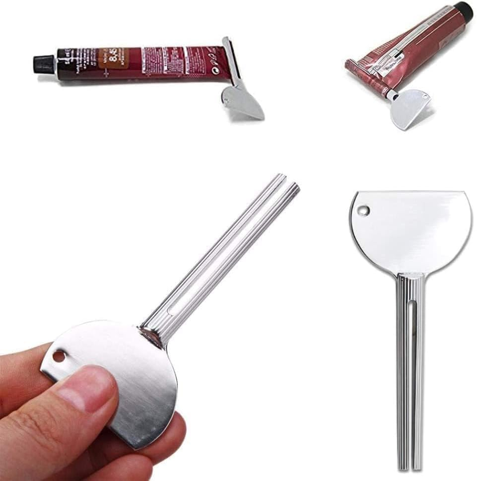 Metal Tube Squeezer Key Stainless Steel Toothpaste Roller,4Pcs Stainless Steel Toothpaste Squeezer Tube Roller Key,Metal Toothpaste Squeezer Tube Squeezer Key Squeezer Roller,Metal Toothpaste Squeezer image number 4