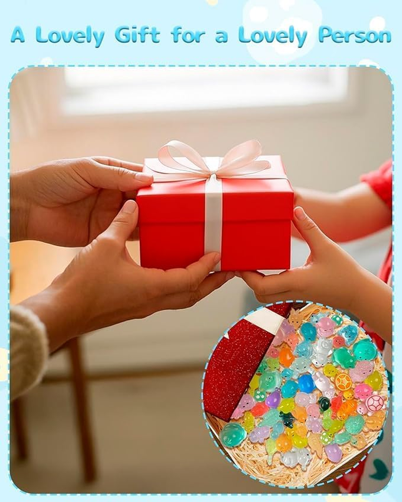 Leanockesa 60 PCS Mini Resin Animals Set for Family Crafts, Aquarium, Garden Landscape - Luminous Figures Ornament Potted Decorations DIY Accessories (Random Style and Color) image number 1