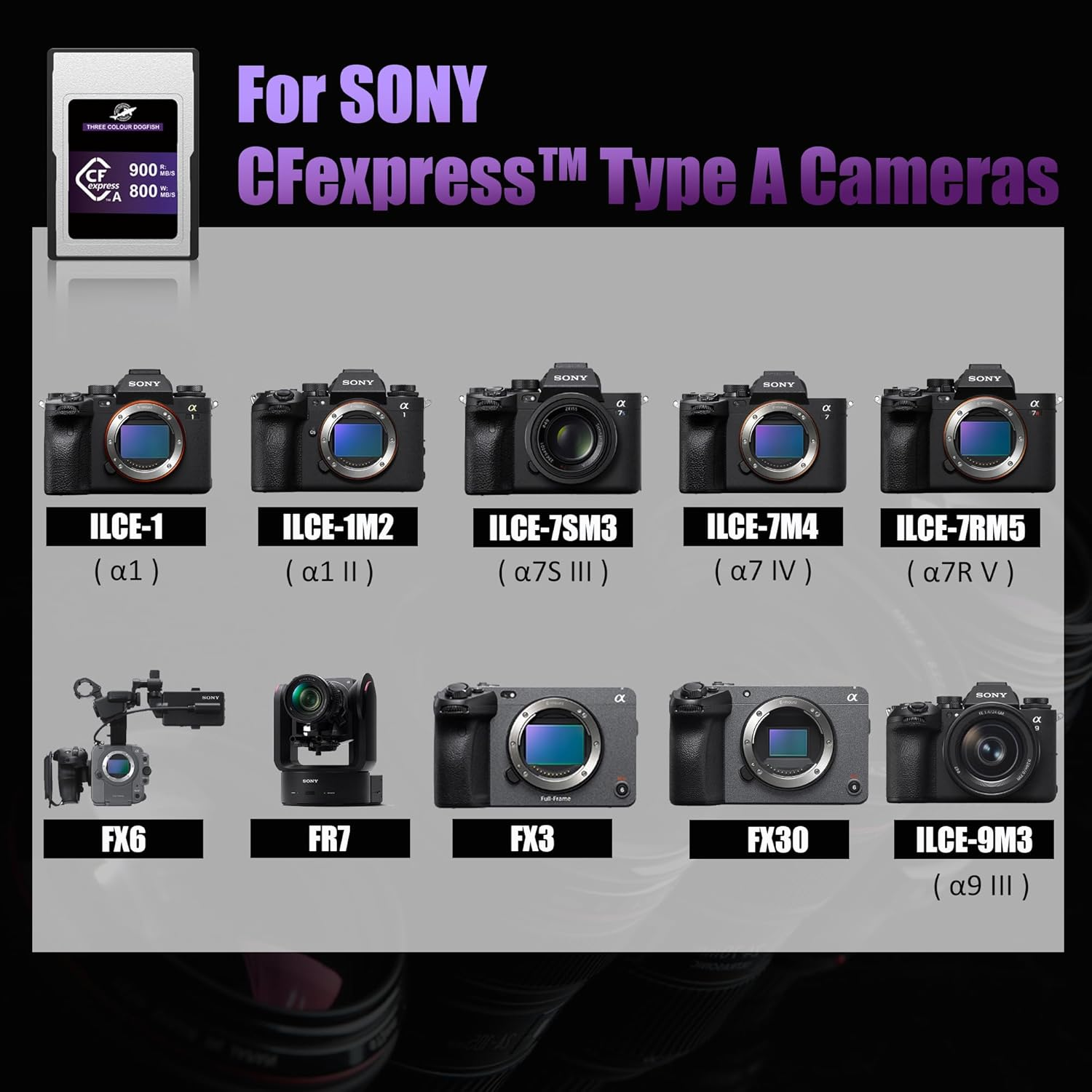 Dogfish 256GB Cfexpress Type a Card, Read up to 900Mb/S, CF Express Memory Card Type a for Sony Alpha/Fx Cameras 4K 8K Recording and High Speed Continuous Shooting image number 5