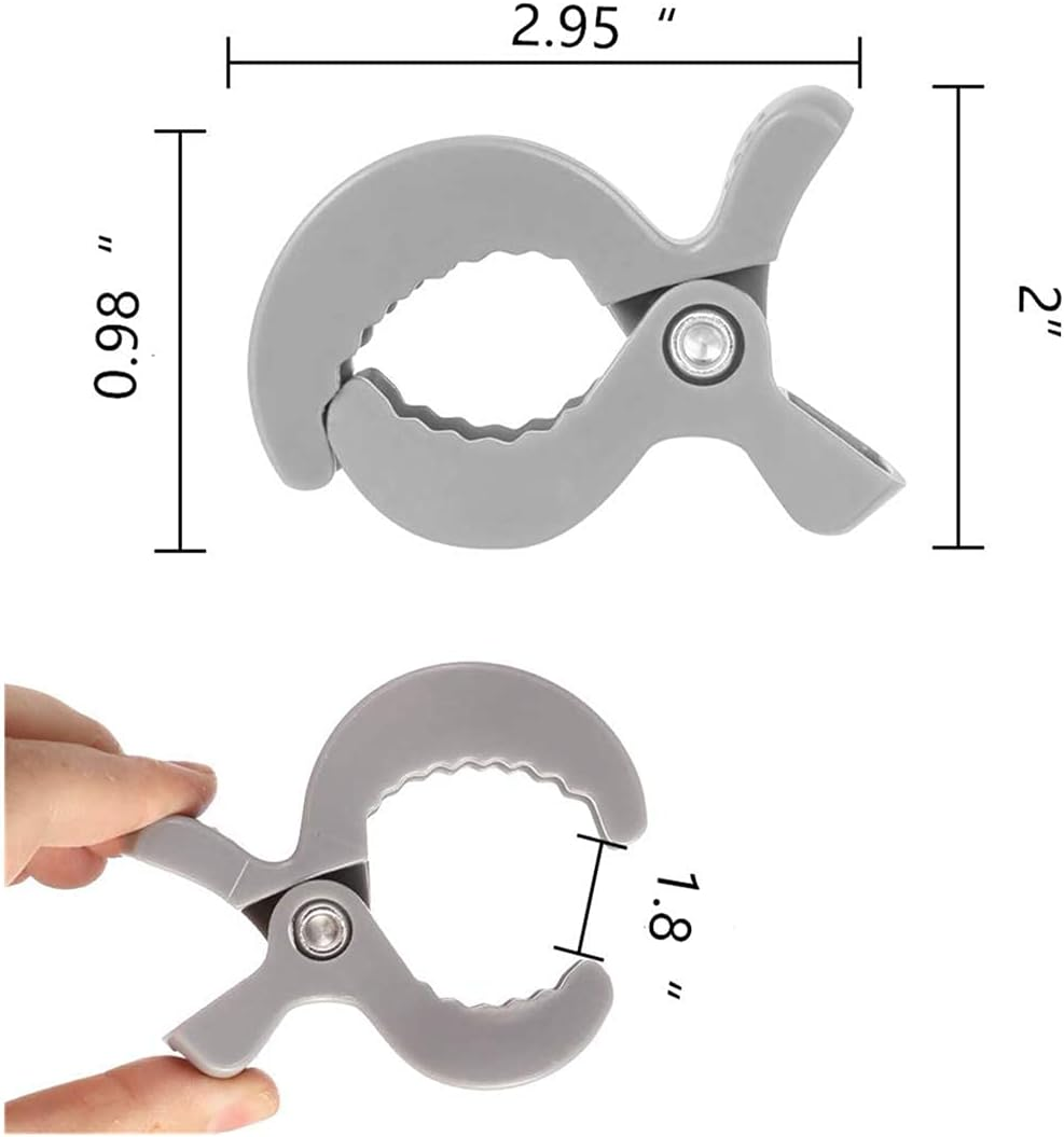 6 Pack Stroller Pegs Clips, Universal Buggy Pram Pegs to Hooks Muslin and Toys, Mosquito Net Clips, Sun Shade to Canopy, Car Seat Cover Clips, Pram Toy Holder, Nursing Cover Clip, Universal Fit image number 1