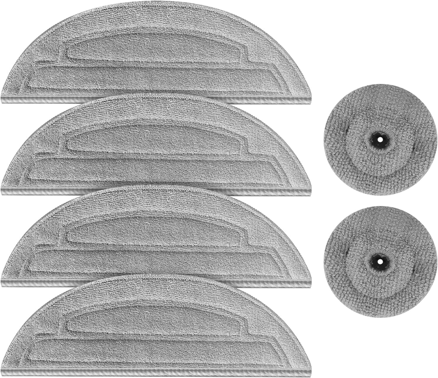 Jegehoyo W-CC02-0012 Cleaning Pads for Ecovacs Winbot Mini Window Cleaning Robots, Window Cleaner Robot Cleaning Cloth for Ecovacs, Washable Microfibre Wipes, Pack of 6