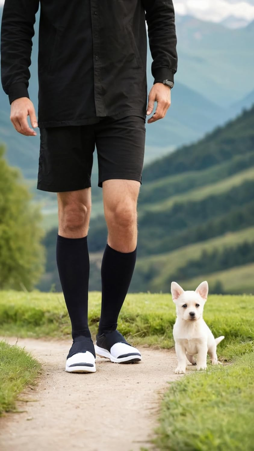 Zipper Compression Socks - 2 Pairs, 15-20 Mmhg for Men & Women | Graduated Support for Varicose Veins, Travel, Pregnancy, Running