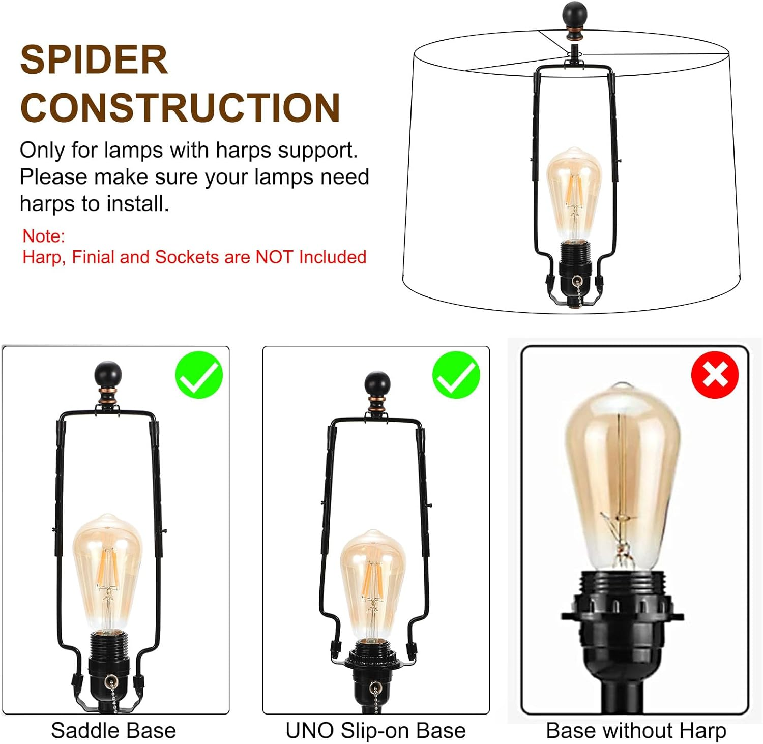 Uxcell Drum Lamp Shades Set of 2, 13"X13"X9" Linen round Lamp Shade for Table Lamps Easy Assembly Lampshade for Table Lamps Floor Lamps Bedside, Blue image number 3