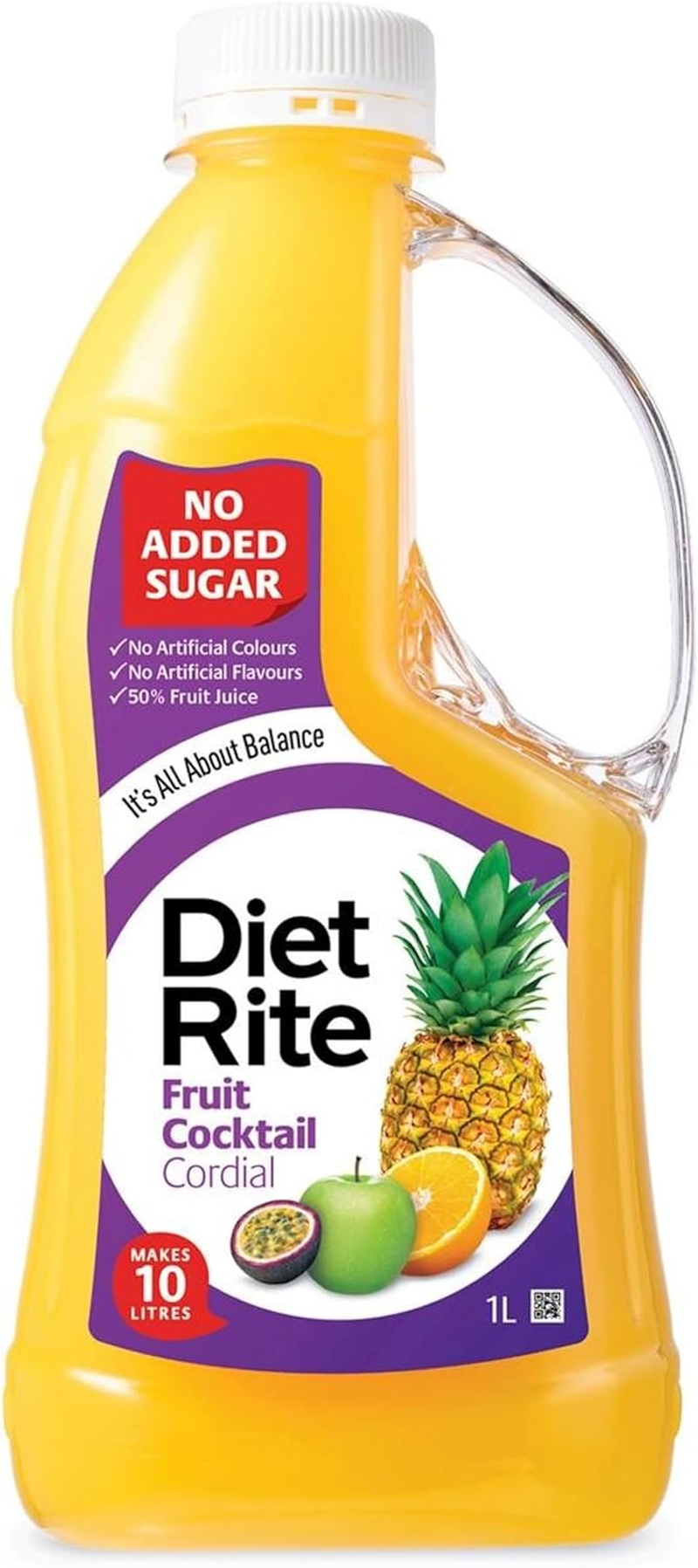 Diet Rite Apple Blackcurrant Cordial 1 Litre image number 1