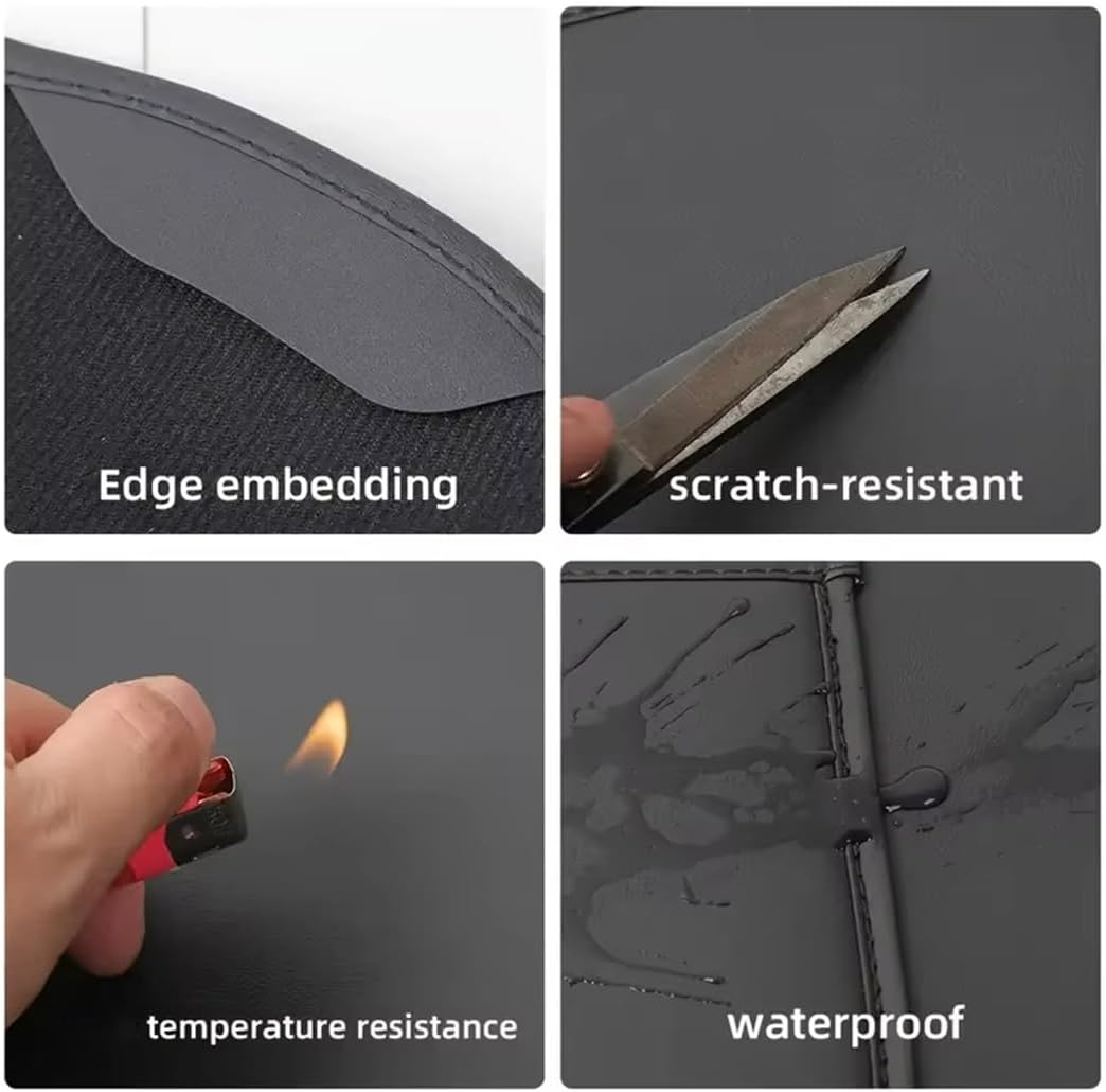 Car Kick Mats for Merc&Edes B&ENZ W204 C180 2011-2014 (Brown) Car Backrest Anti-Kick Pad Seats Back Storage Back Seats Protector Mats - Brown image number 5