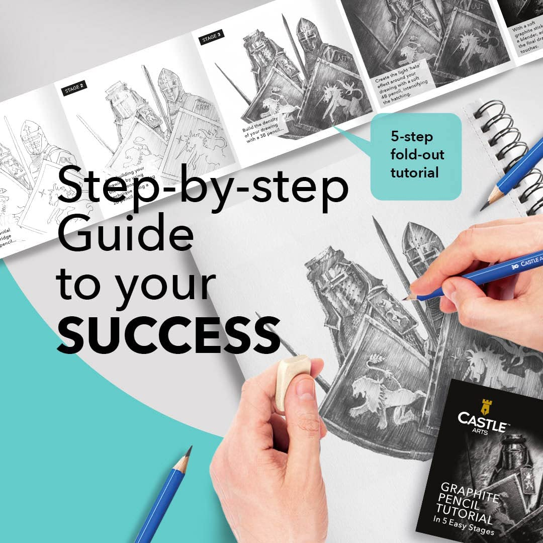 Castle Art Supplies Artists Sketch Books (2 Sketch Pad Pack) 9" X 12", 200 Sheets of Sketch Paper Ideal for Drawing and School Supplies - Acid Free and Excellent Value