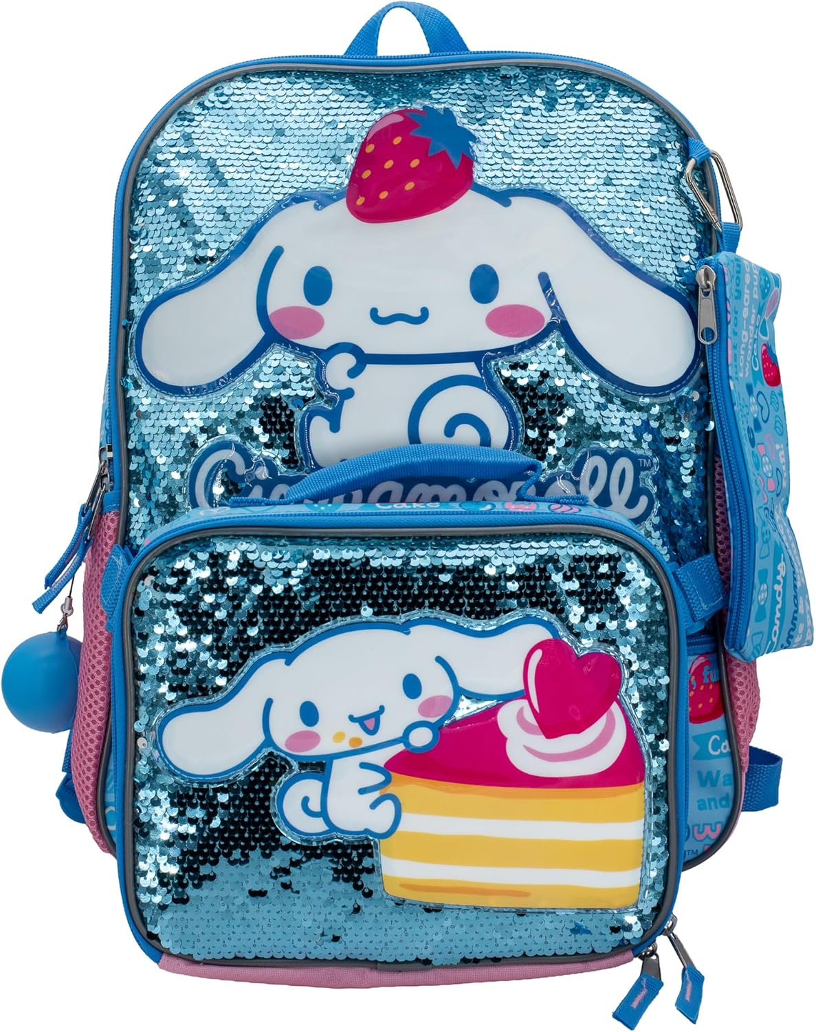 AI ACCESSORY INNOVATIONS Bluey 4 Piece Backpack Set for Pre-School Girls & Boys, Kids 16' School Bag - Smurfs image number 4