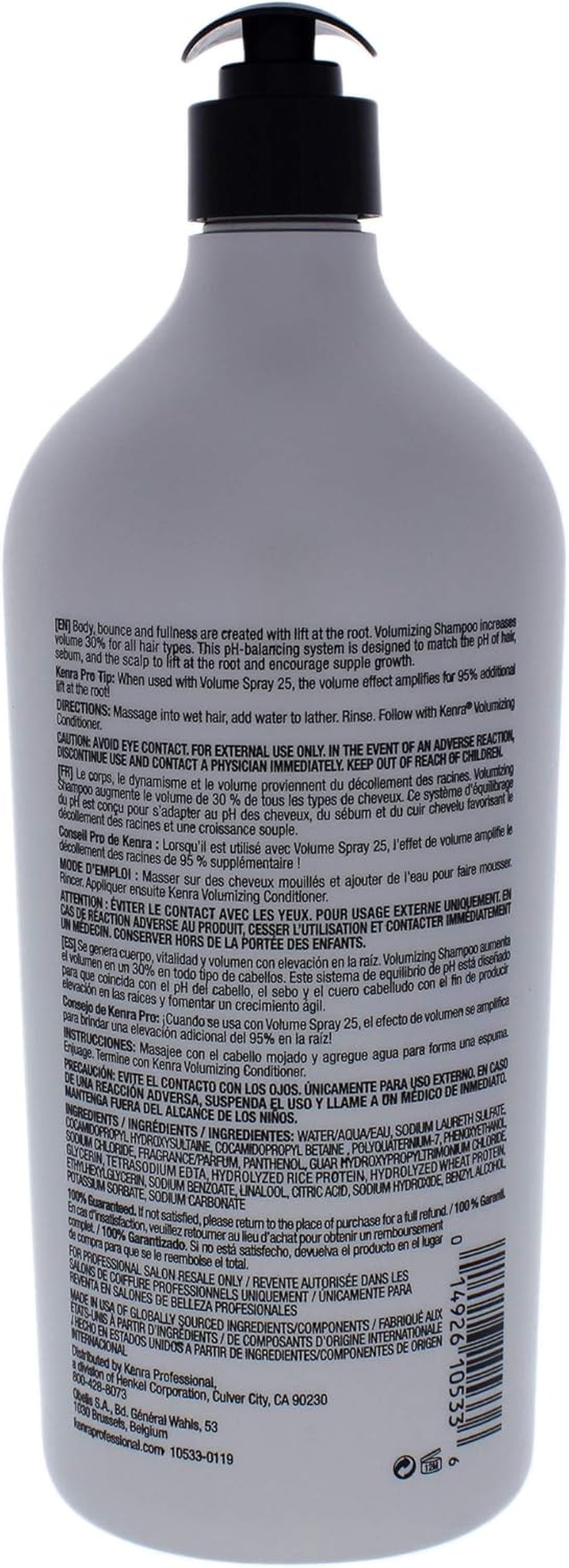 Kenra Volumizing Shampoo by Kenra for Unisex - 33.8 Oz Shampoo, 999.60119999999995 Millilitre
