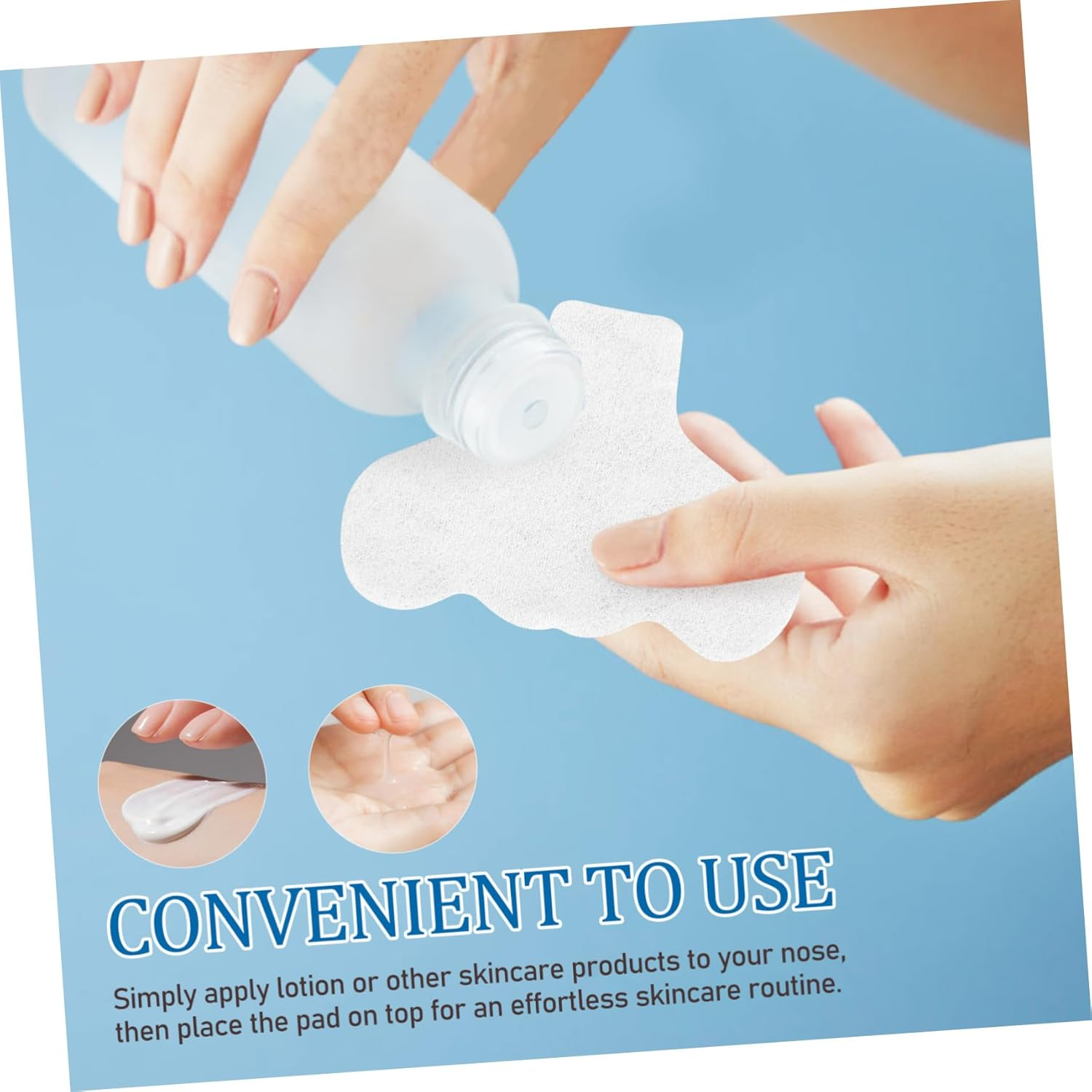 Healeved 200 Pcs Gentle Cotton Nose Patches for Blackhead Removal Soft Cleansing Pads with Fit for Nose and Chin Multi Purpose Facial Strips for Pore Care and Skin Cleansing image number 2