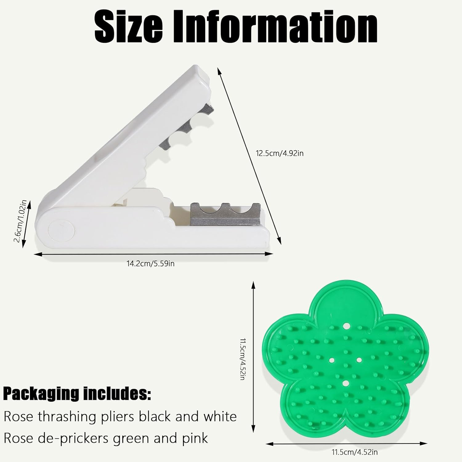 4Pcs Rose Thorn Stripper Remover Tool, Flower Stem Cutter Trimmer Rose Stem Thorn Stripper Leaf Removal Tools image number 1