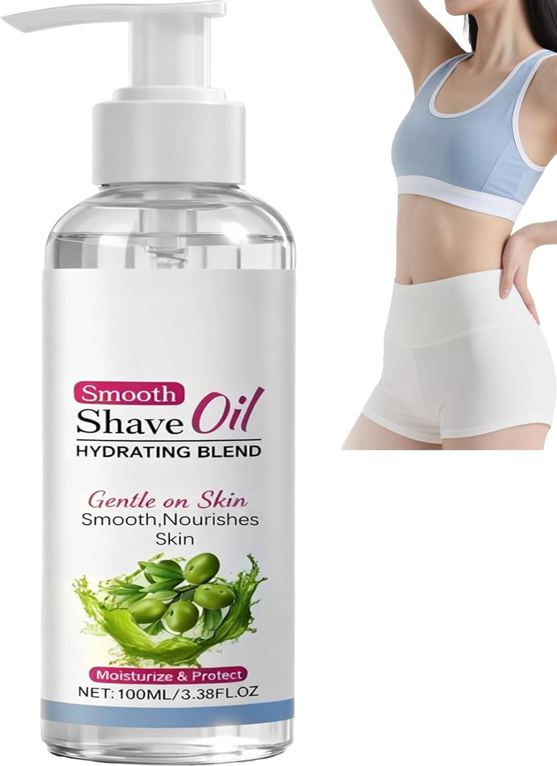 After Shave Oil for Women, Post Shave Soothing Care, Hydrating Serum for Smooth Skin, Body Moisturizing Jojoba Oil Gentle Formulated for Sensitive Skin, Light Texture Easy Absorb (2Pcs)