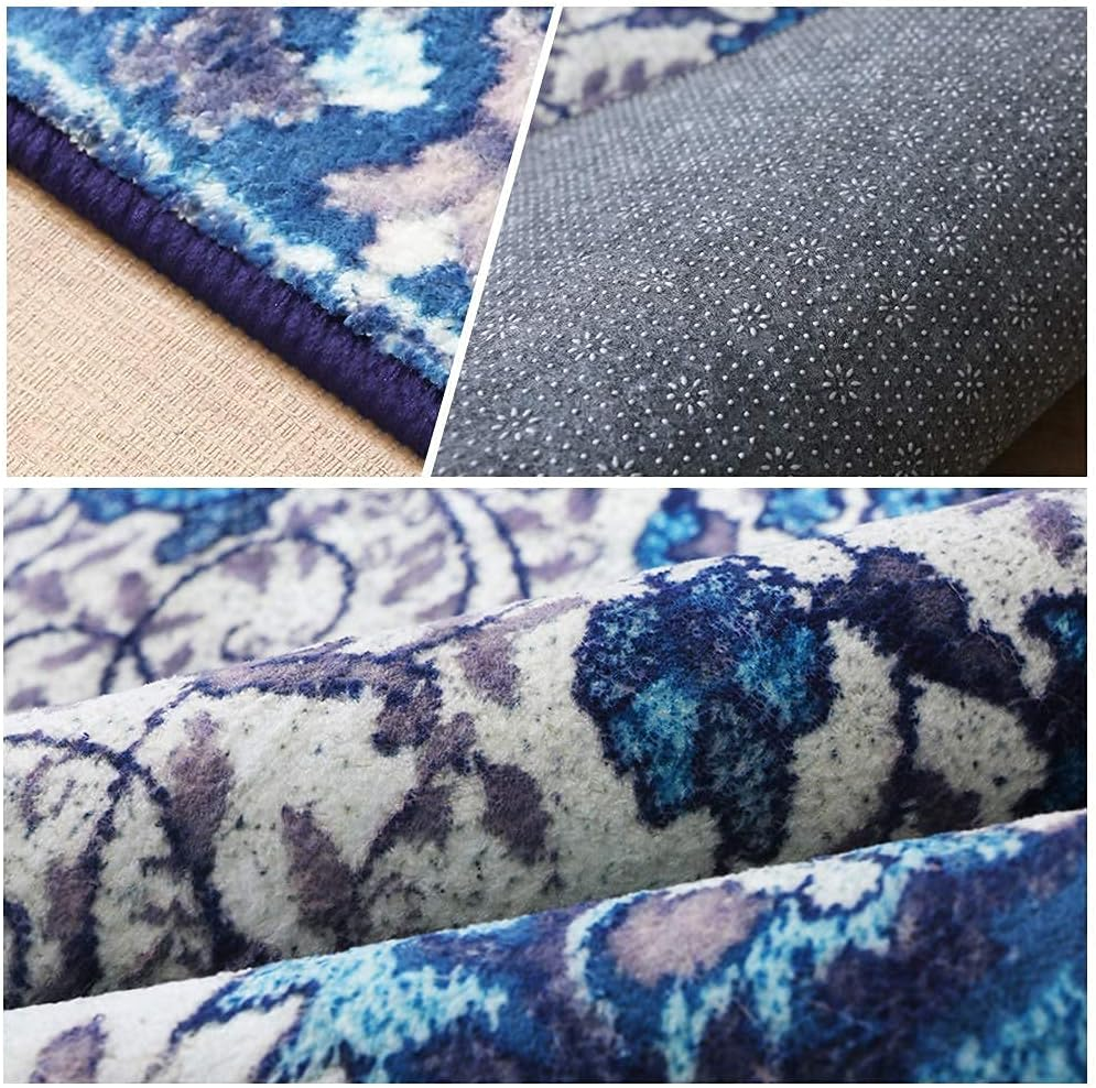 Calore Persian Area Rugs Soft Carpet Retro Rugs for Living Room Bedroom Floor Mat Indoor Home Decorative Rugs Extra Large Rug (Blue, 200 * 300Cm) image number 3
